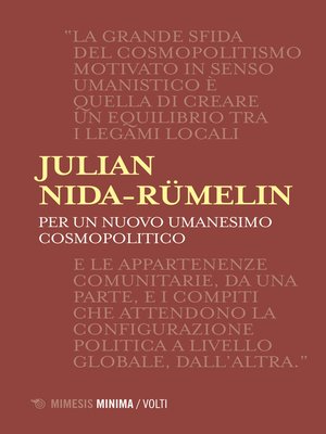 cover image of Per un nuovo umanesimo cosmopolitico